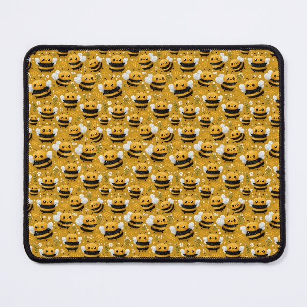 Item preview, Kawaii Chibi Bumblebee Seamless Pattern | Cute Bee Repeat Print designed and sold by Moonlit Menagerie.