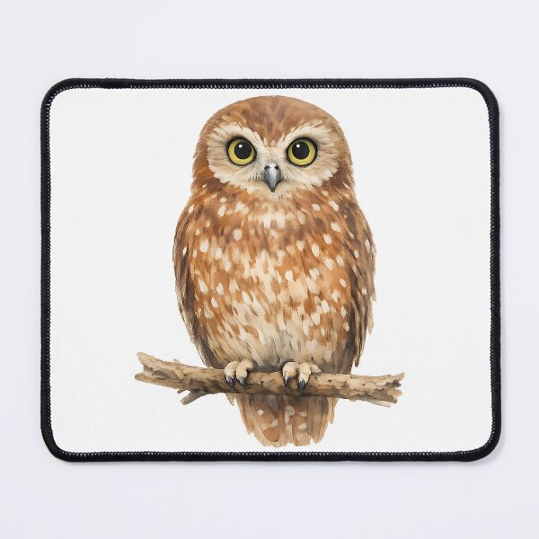Item preview, Watercolour Southern Boobook Owl designed and sold by Jaruart.