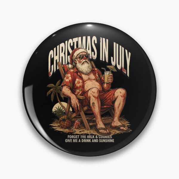Item preview, Christmas In July – Funny Santa Beach Shirt Cute Summer Holiday Gift Forget Milk and Cookies V16 designed and sold by DarylWelsh2024.