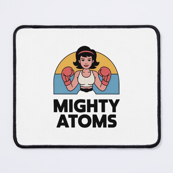 Item preview, Mighty Atoms – Female Boxing Mascot Logo Design designed and sold by Artisan Finds Online.