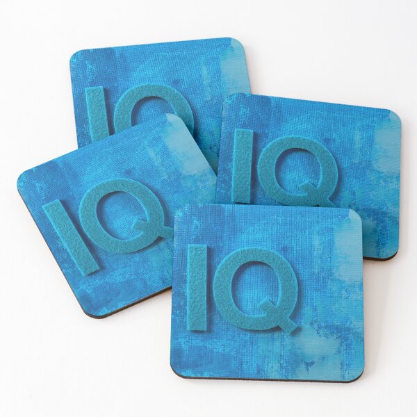Item preview, IQ Symbol on Abstract Blue Background designed and sold by sneidere9dace.