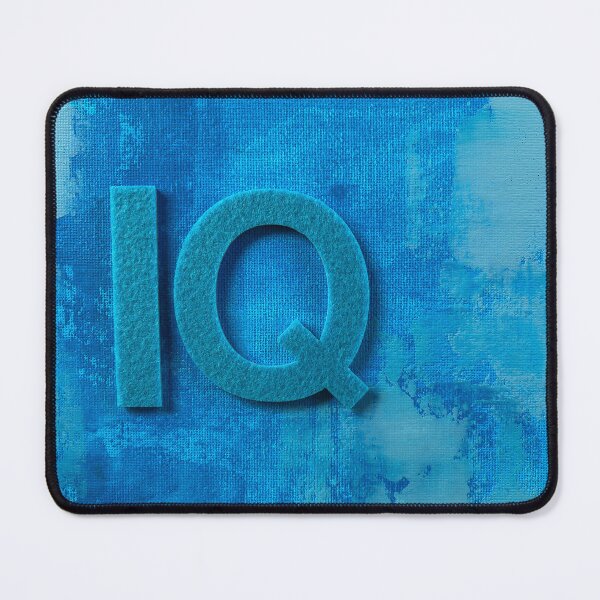 Item preview, IQ Symbol on Abstract Blue Background designed and sold by sneidere9dace.