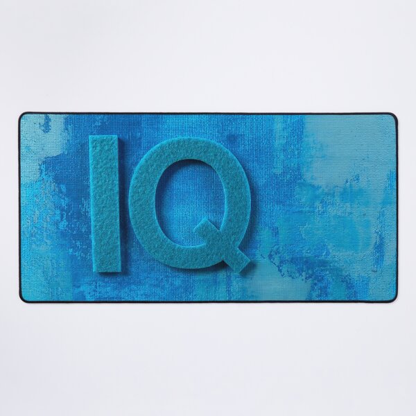 Item preview, IQ Symbol on Abstract Blue Background designed and sold by sneidere9dace.