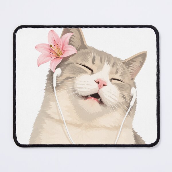 Item preview, Cute Cat Listening to Music designed and sold by minbadesign.