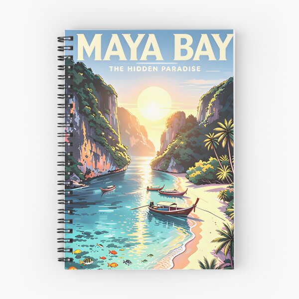 Item preview, Maya Bay Thailand Vintage Travel Poster Tropical Beach Wall Art designed and sold by Spirit of Siam.