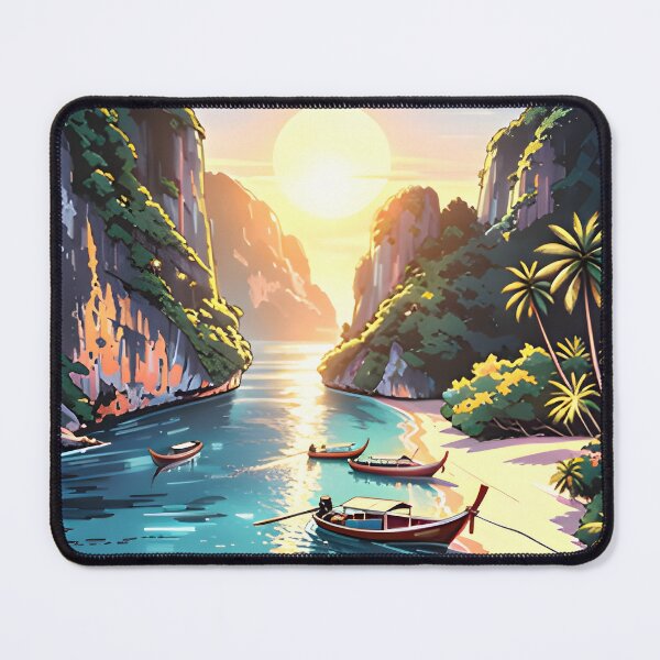 Item preview, Maya Bay Thailand Vintage Travel Poster Tropical Beach Wall Art designed and sold by Spirit of Siam.