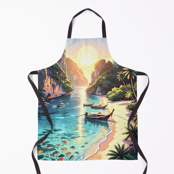 Item preview, Maya Bay Thailand Vintage Travel Poster Tropical Beach Wall Art designed and sold by Spirit of Siam.