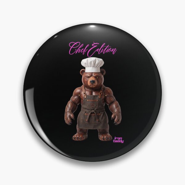 Item preview, Angry Chef Iron Teddy - Muscular Master Chef Leather Bear designed and sold by Woof-zil.