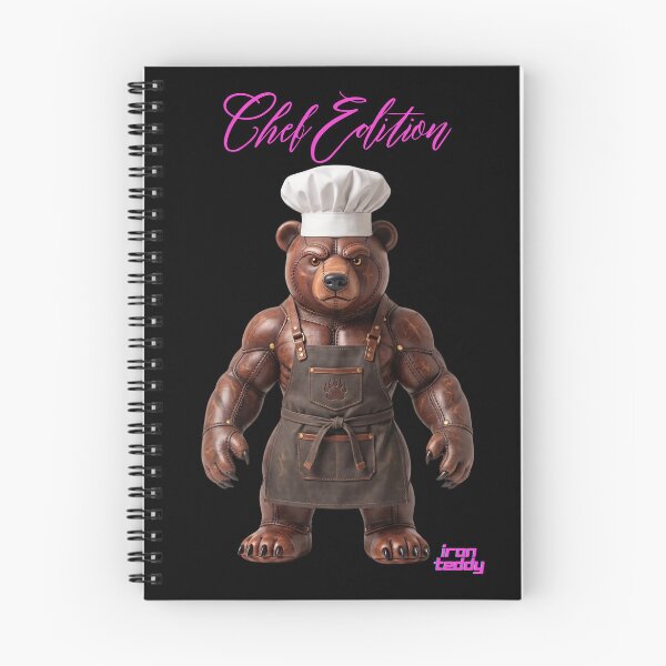 Item preview, Angry Chef Iron Teddy - Muscular Master Chef Leather Bear designed and sold by Woof-zil.