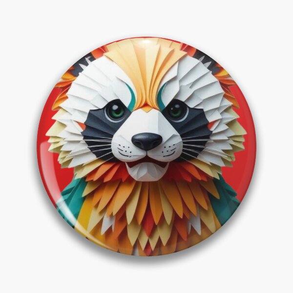 Item preview, Colorful Layered Papercraft Red Panda Portrait | Vibrant Paper Cut Animal Art designed and sold by The D Edition.