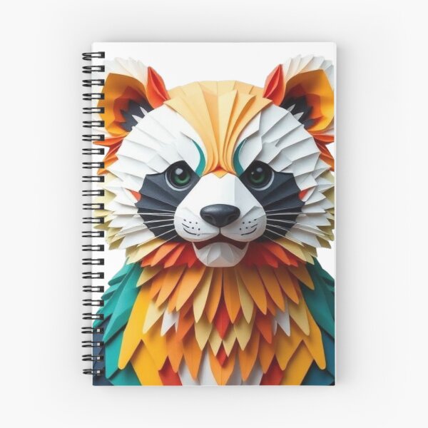 Item preview, Colorful Layered Papercraft Red Panda Portrait | Vibrant Paper Cut Animal Art designed and sold by The D Edition.
