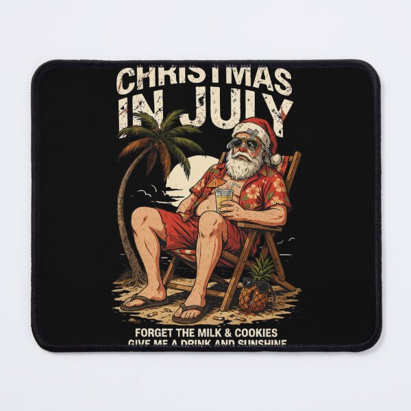 Item preview, Christmas In July – Funny Santa Beach Shirt Cute Summer Holiday Gift Forget Milk and Cookies V17 designed and sold by DarylWelsh2024.