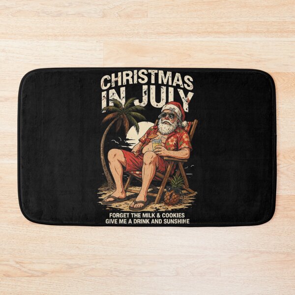 Item preview, Christmas In July – Funny Santa Beach Shirt Cute Summer Holiday Gift Forget Milk and Cookies V17 designed and sold by DarylWelsh2024.