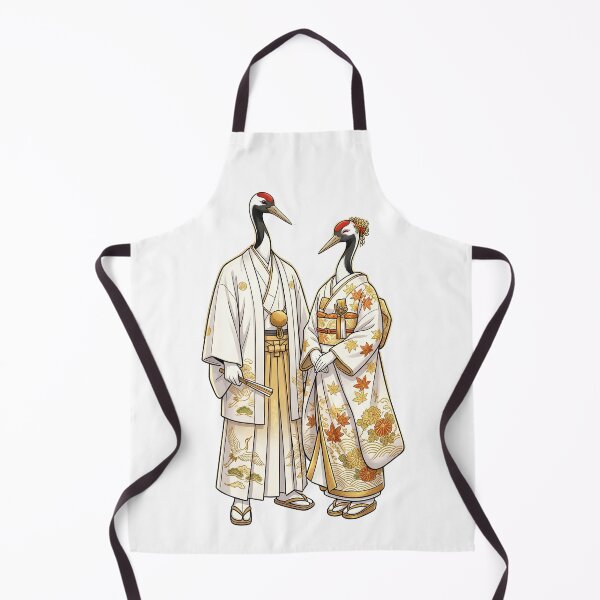 Item preview, Elegant Japanese Cranes Wedding - Traditional Kimono Couple Art designed and sold by TaiwanMemory.