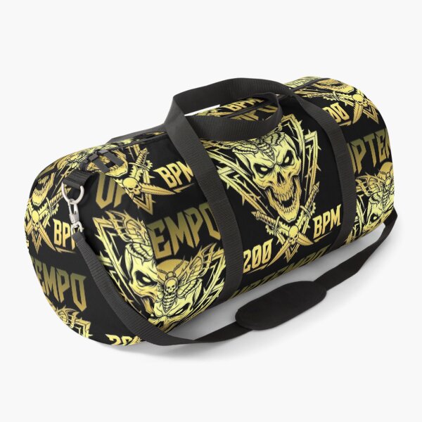 Item preview, Uptempo 200 BPM Hardcore Techno Skull Gold designed and sold by SPAZE-Typo.
