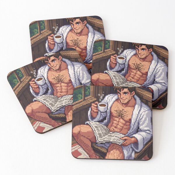 Item preview, Pixel Art Good Morning Muscular Daddy designed and sold by ZhivanCrimson.