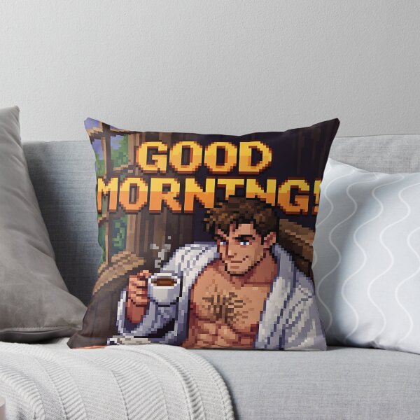 Item preview, Pixel Art Good Morning Muscular Daddy designed and sold by ZhivanCrimson.