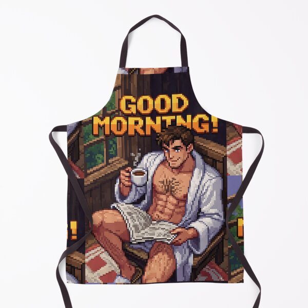 Item preview, Pixel Art Good Morning Muscular Daddy designed and sold by ZhivanCrimson.
