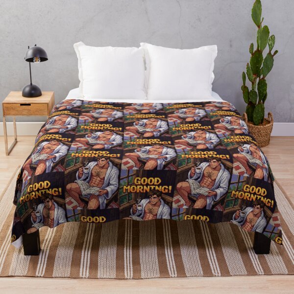 Item preview, Pixel Art Good Morning Muscular Daddy designed and sold by ZhivanCrimson.