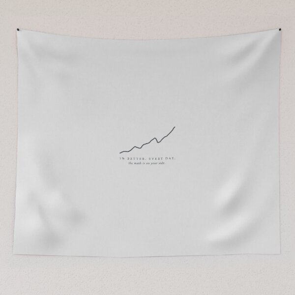 Item preview, One Percent Better Every Day Line Graph Minimalist designed and sold by Enea Kelo.