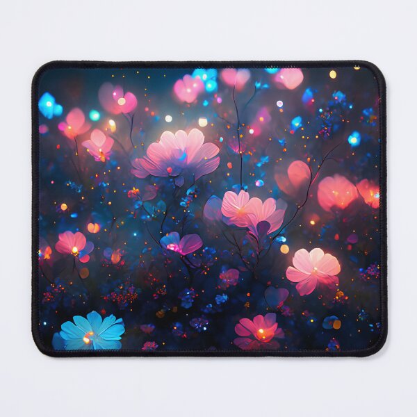 Item preview, Glowing Fantasy Flowers Dreamy Night Garden Art designed and sold by stylishdzign.