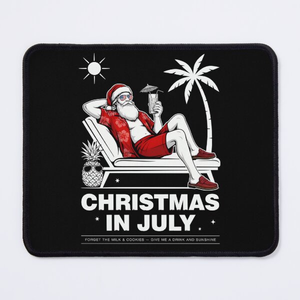 Item preview, Christmas In July – Funny Santa Beach Shirt Cute Summer Holiday Gift Forget Milk and Cookies V18 designed and sold by DarylWelsh2024.