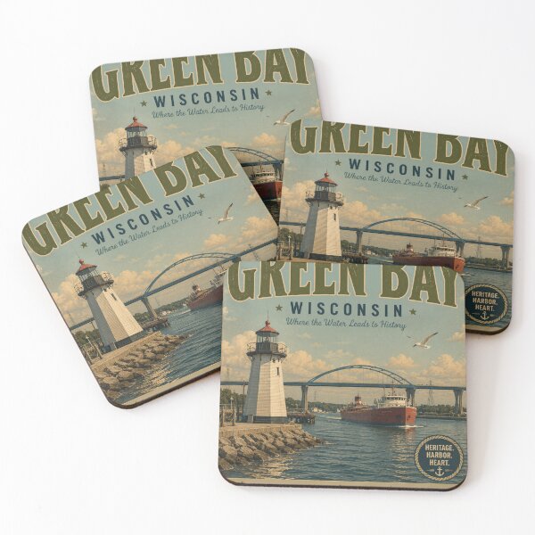 Item preview, Green Bay Travel Poster designed and sold by greatlakesimage.