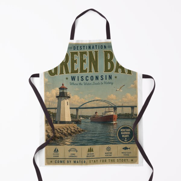 Item preview, Green Bay Travel Poster designed and sold by greatlakesimage.