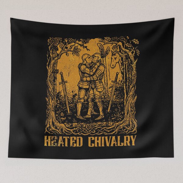 Item preview, Heated Chivalry Medieval Knights Kissing Pride designed and sold by elongatedjazz.
