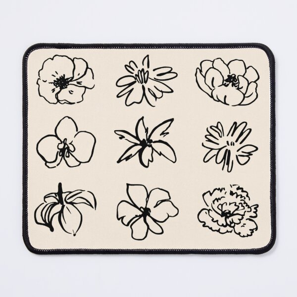 Item preview, Minimalist Botanical Flower Line Art designed and sold by minbadesign.