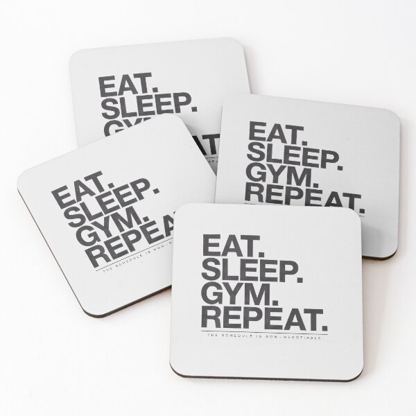 Item preview, Eat Sleep Gym Repeat Non Negotiable Schedule designed and sold by Enea Kelo.