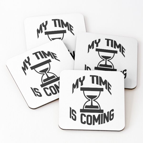 Item preview, My Time Is Coming – Motivational Hourglass Typography designed and sold by Krystek-Studio .