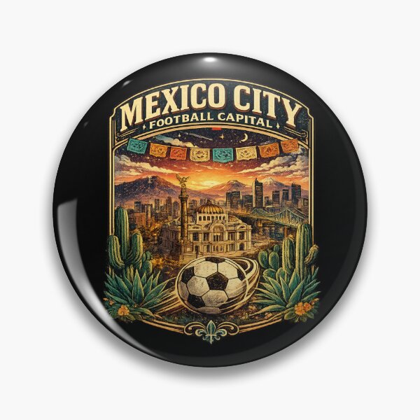 Item preview, Mexico City Football Capital Retro Soccer Travel Shirt | Vintage Mexico Football Fan Design with Palacio de Bellas Artes & Angel of Independence designed and sold by Globalcitytees.