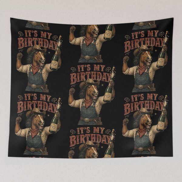Item preview, Cowboy Horse Celebrating Birthday Party designed and sold by thoughtswear.