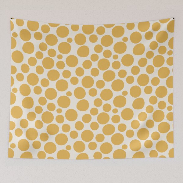 Item preview, Mustard Yellow Polka Dot Seamless Pattern designed and sold by Little Wimbly.