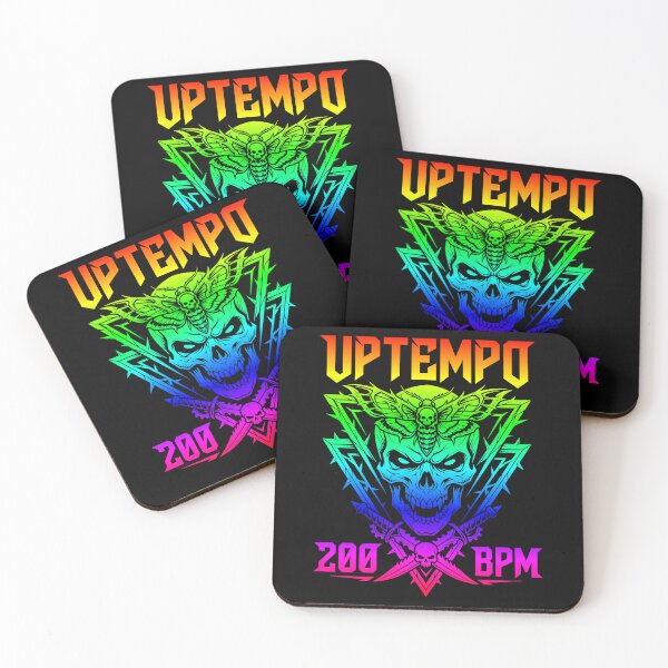 Item preview, Uptempo 200 BPM Hardcore Techno Skull Rainbow designed and sold by SPAZE-Typo.