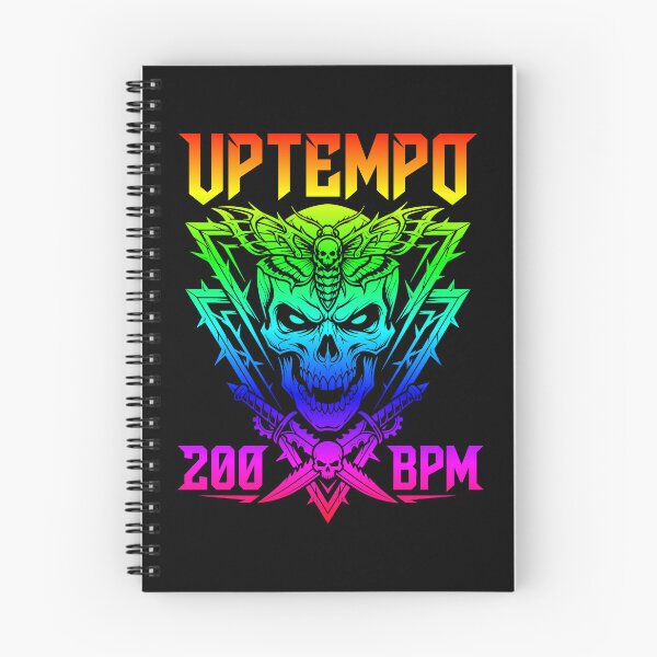 Item preview, Uptempo 200 BPM Hardcore Techno Skull Rainbow designed and sold by SPAZE-Typo.