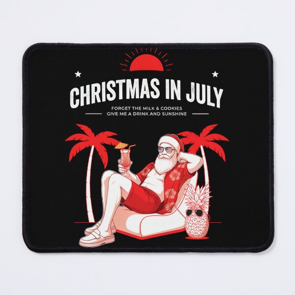 Item preview, Christmas In July – Funny Santa Beach Shirt Cute Summer Holiday Gift Forget Milk and Cookies V19 designed and sold by DarylWelsh2024.