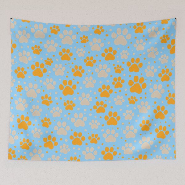 Item preview, Modern Multiplying Paw Print Seamless Pattern designed and sold by annenambiro.