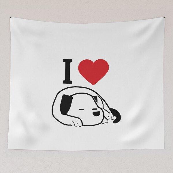 Item preview, I Love Dogs Cute Sleepy Puppy Minimalist designed and sold by JengPath.