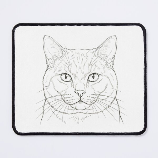 Item preview, Minimalist Chartreux Cat Portrait Line Art Illustration designed and sold by PrintforDesign.