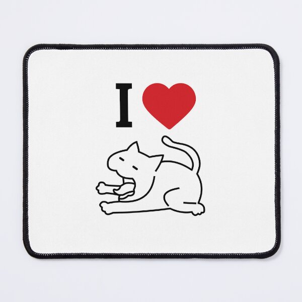 Item preview, I Love Cats Funny Quirky Yawning Cat designed and sold by JengPath.