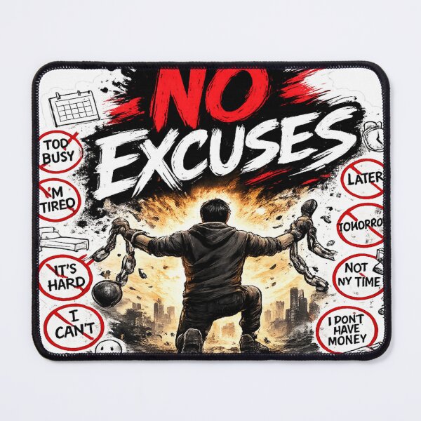 Item preview, No Excuses – Break Your Limits Sticker designed and sold by Genzfirevibes.