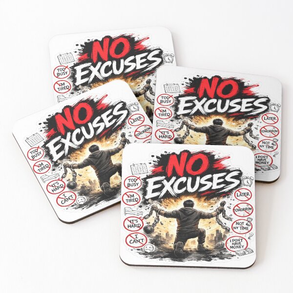 Item preview, No Excuses – Break Your Limits Sticker designed and sold by Genzfirevibes.