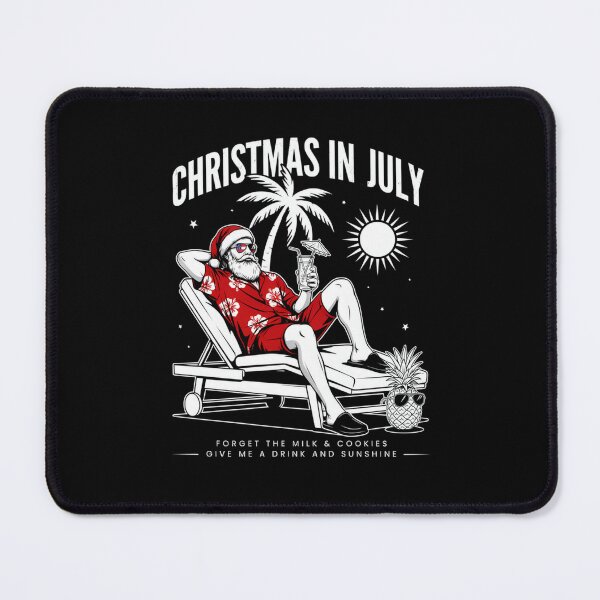 Item preview, Christmas In July – Funny Santa Beach Shirt Cute Summer Holiday Gift Forget Milk and Cookies V20 designed and sold by DarylWelsh2024.
