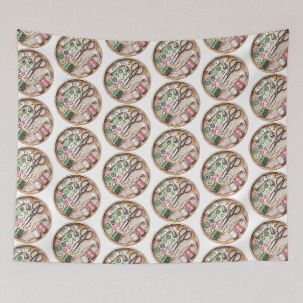 Item preview, Sewing Supplies Floral Illustration designed and sold by AillustriaAK.
