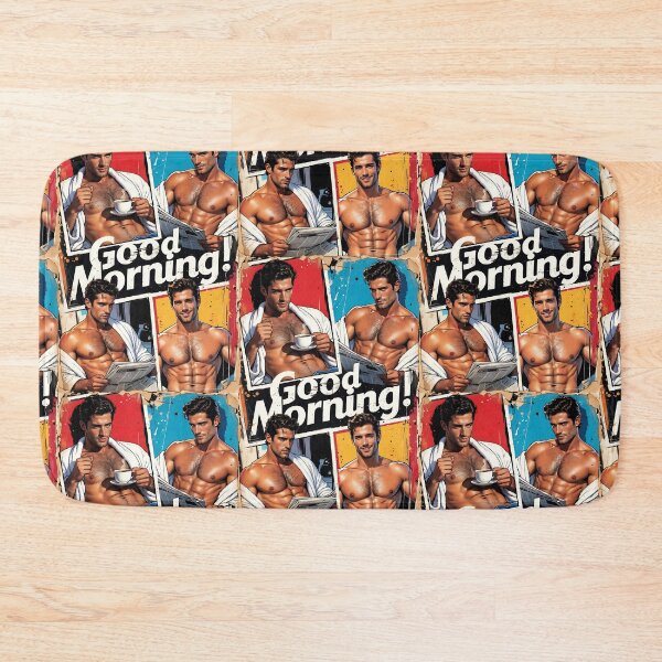 Item preview, Good Morning Retro Hunk Collage Poster designed and sold by ZhivanCrimson.