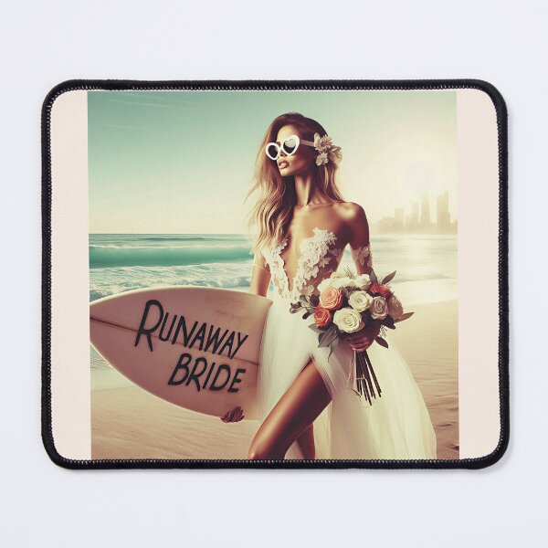 Item preview, Beach Bride Wedding Surfboard designed and sold by Voodoo Store Paranormal Collections.