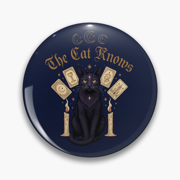 Item preview, The Cat Knows | Mystical Black Cat Tarot Witchcore Design designed and sold by PatsiRose.