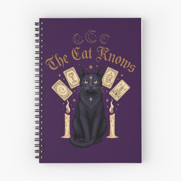 Item preview, The Cat Knows | Mystical Black Cat Tarot Witchcore Design designed and sold by PatsiRose.